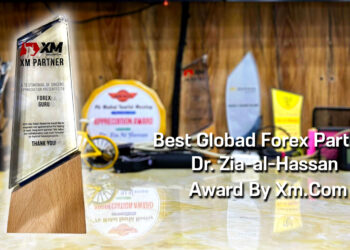Best Global Partner Forex Trading Award To Dr. Zia-al-Hassan ForexGuru.Pk By Xm