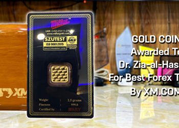 Xm.Com Awarded With A Gold Coin To Zia-al-Hassan As Best Forex Trader