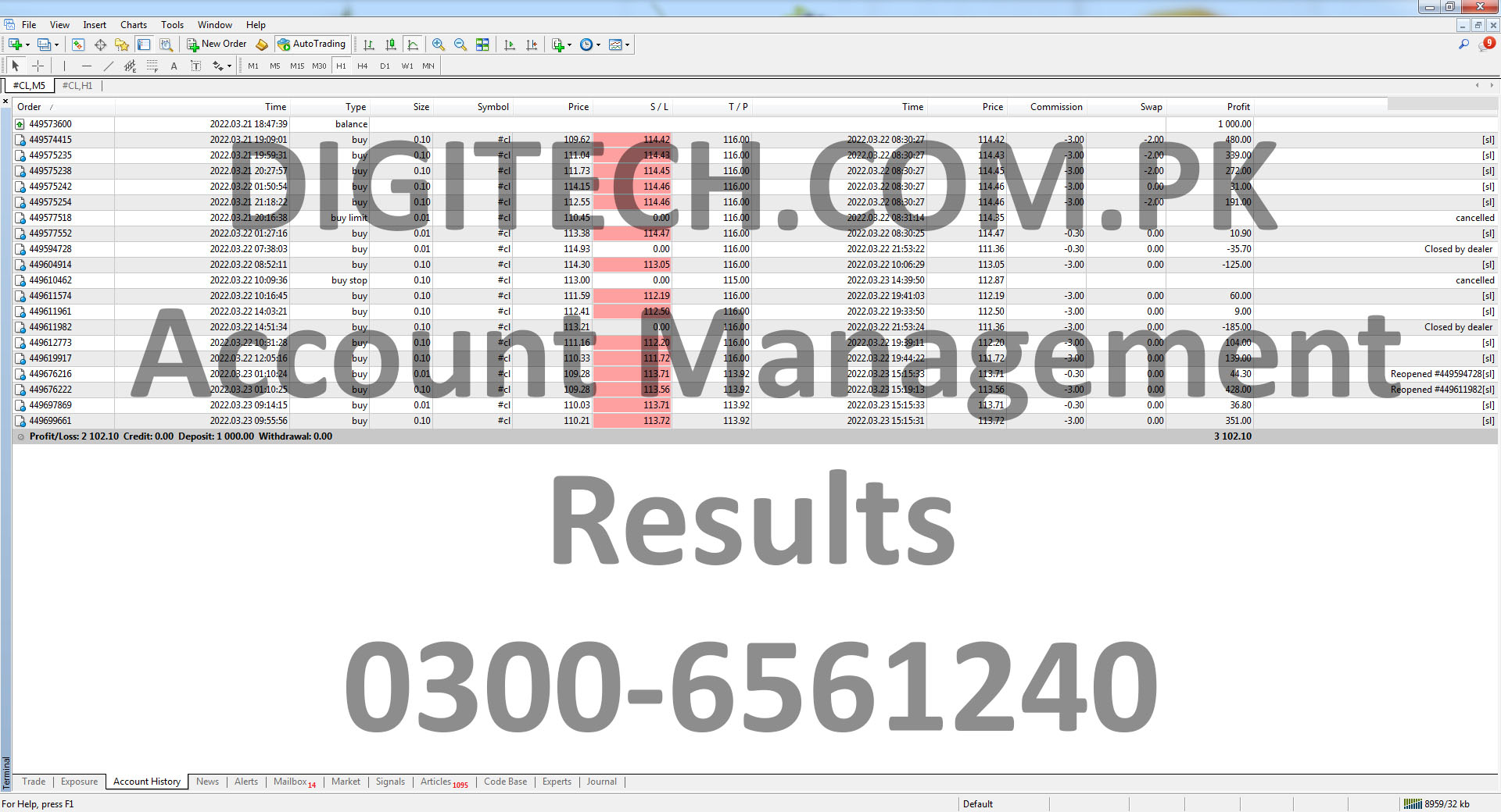 Forex Account Management Statement