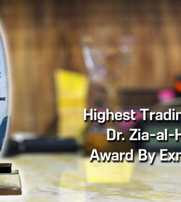 Highest Trading Volume Forex Trading Award To Dr. Zia-al-Hassan ForexGuru.Pk By Exness