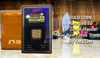 Xm.Com Awarded With A Gold Coin To Zia-al-Hassan As Best Forex Trader